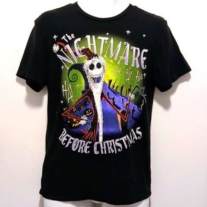Disney's Tim Burton's The Nightmare Before Christmas Black Size Medium T-shirt